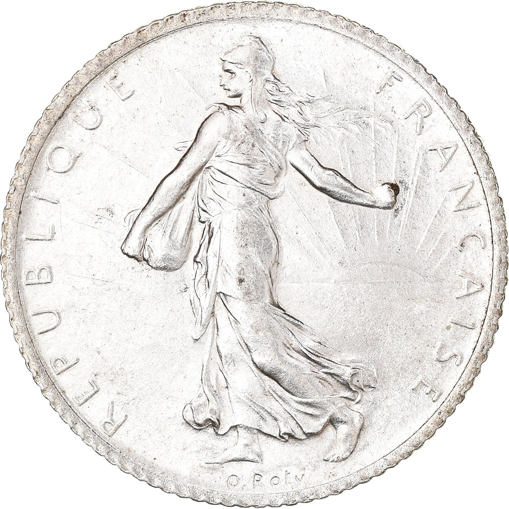 Coin, France, Semeuse, Franc, 1915, Paris, 1 Franc, EF(40-45), Silver, KM:844.1