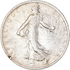 Coin, France, Semeuse, Franc, 1915, Paris, 1 Franc, EF(40-45), Silver, KM:844.1