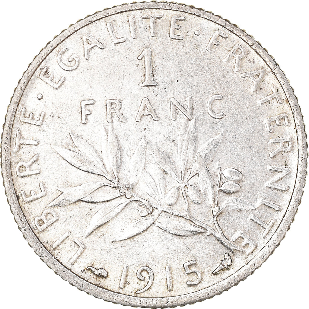 Coin, France, Semeuse, Franc, 1915, Paris, 1 Franc, EF(40-45), Silver, KM:844.1