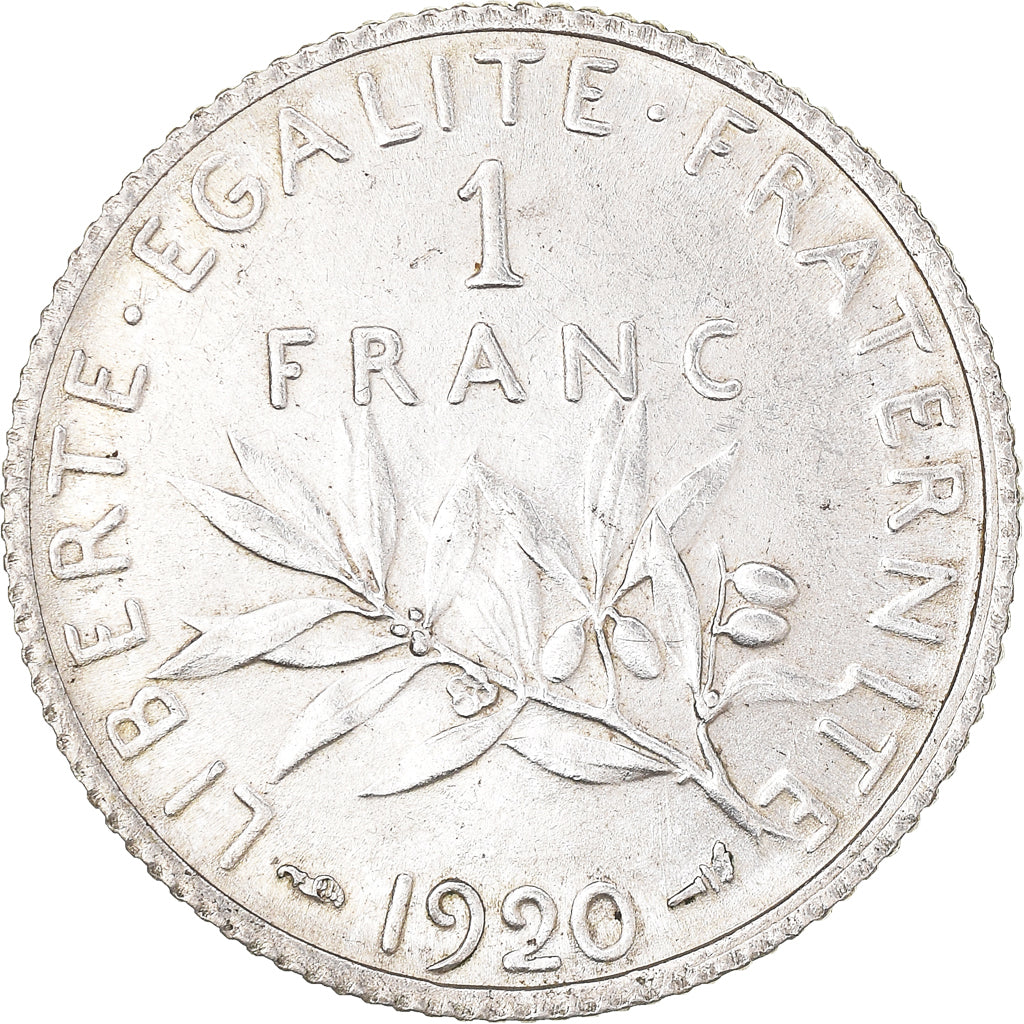 Münze, Frankreich, Semeuse, Franc, 1920, Paris, 1 Franc, SS+, Silber, KM:844.1