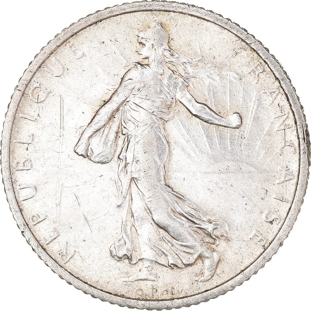 Moneta, Francia, Semeuse, Franc, 1916, Paris, 1 Franc, BB+, Argento, KM:844.1