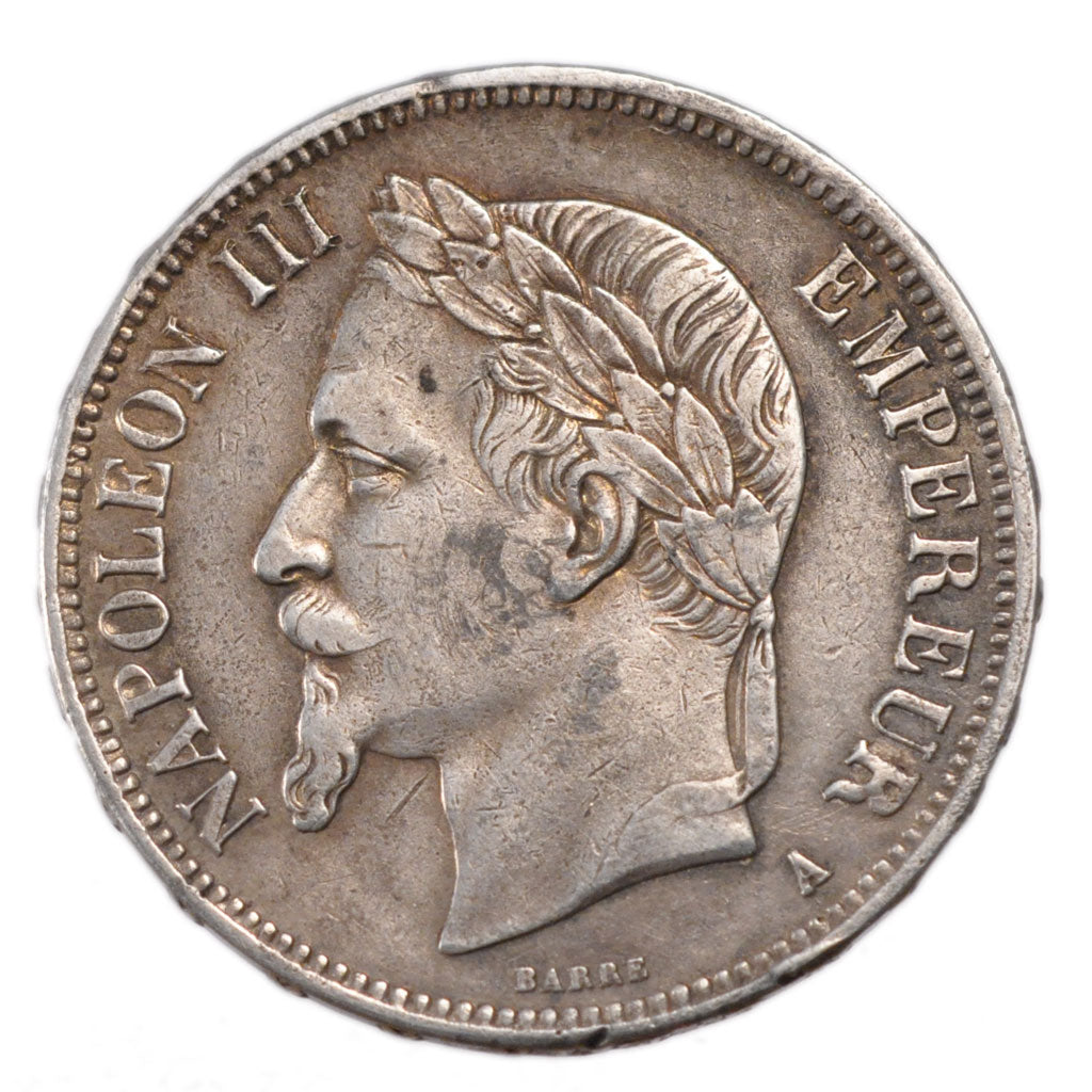 FRANCE, Napoléon III, 5 Francs, 1862, Paris, AU(50-53), Silver, Gadoury #739, 2.