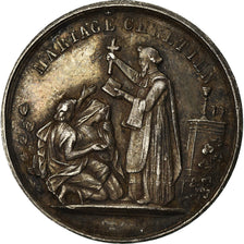 France, Medal, Mariage Chrétien, Religions & beliefs, AU(55-58), Silver