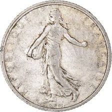 Moneda, Francia, Semeuse, Franc, 1916, Paris, 1 Franc, MBC+, Plata, KM:844.1