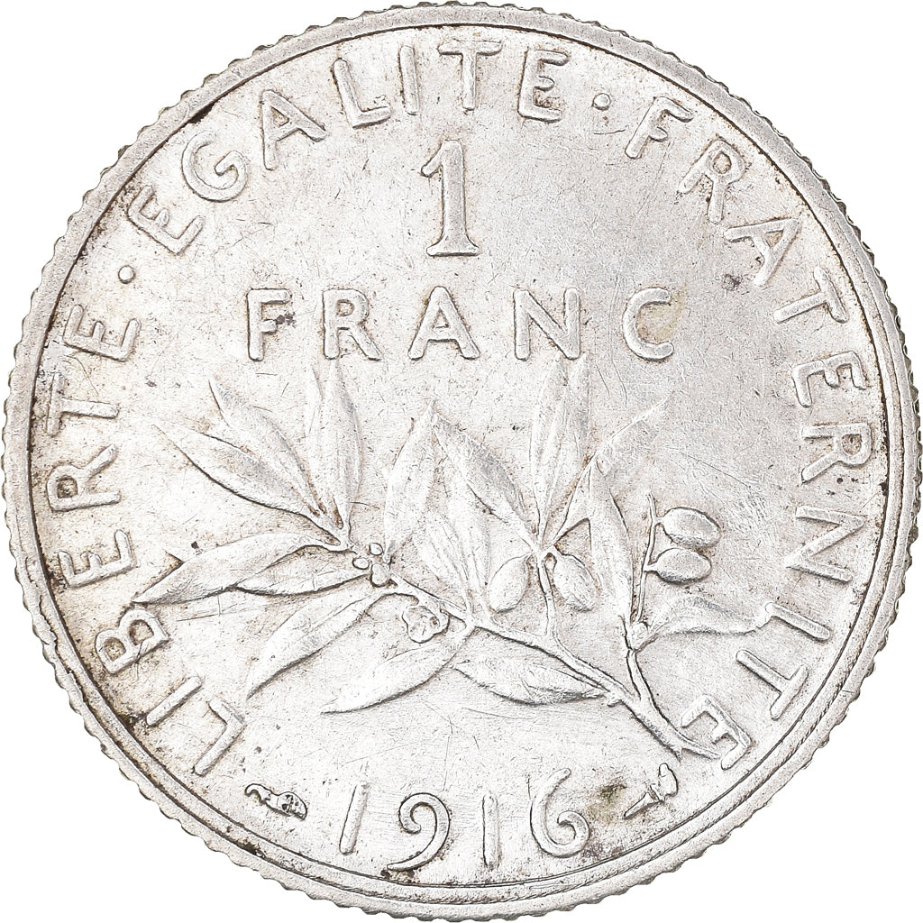 Münze, Frankreich, Semeuse, Franc, 1916, Paris, 1 Franc, SS+, Silber, KM:844.1