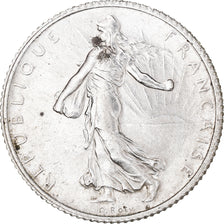 Coin, France, Semeuse, Franc, 1917, Paris, AU(50-53), Silver, KM:844.1