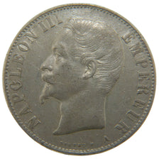 FRANCE, 5 Francs, 1856, Paris, EF(40-45), Silver, Gadoury #734, 25.00