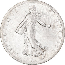 Moeda, França, Semeuse, Franc, 1917, Paris, 1 Franc, AU(50-53), Prata