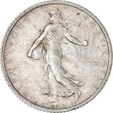 Moneta, Francia, Semeuse, Franc, 1918, Paris, 1 Franc, BB+, Argento, KM:844.1