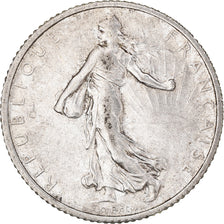 Moneda, Francia, Semeuse, Franc, 1918, Paris, 1 Franc, MBC+, Plata, KM:844.1