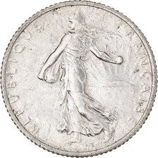 Coin, France, Semeuse, Franc, 1918, Paris, 1 Franc, AU(55-58), Silver, KM:844.1