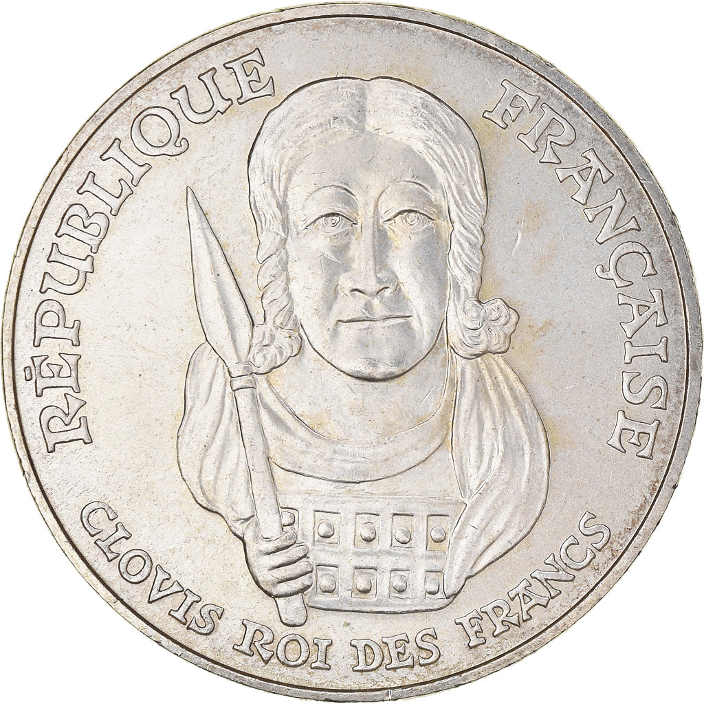 Coin, France, Clovis, 100 Francs, 1996, AU(55-58), Silver, KM:1180, Gadoury:953
