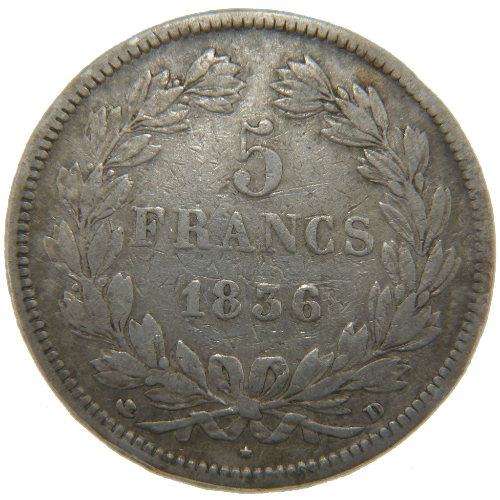 Louis Philippe I, 5 Francs Tête Laurée
