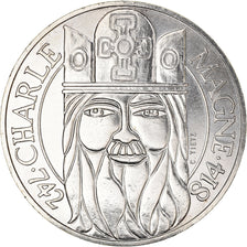 Coin, France, Charlemagne, 100 Francs, 1990, AU(55-58), Silver, KM:982