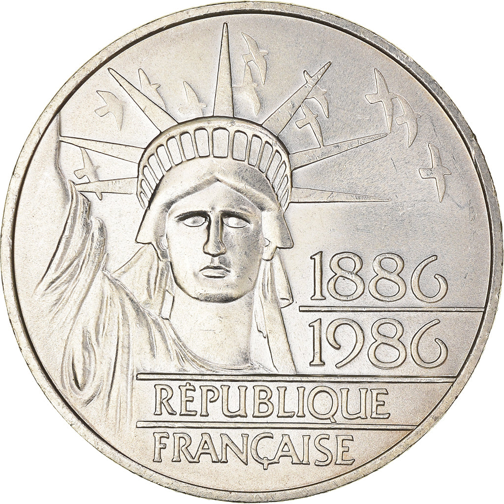 Moneta, Francia, Statue de la Liberté, 100 Francs, 1986, SPL-, Argento, KM:960