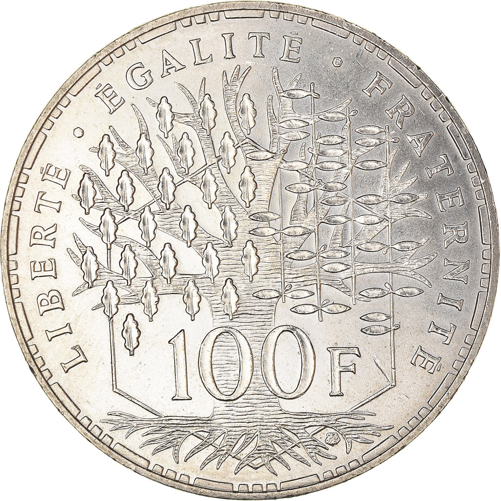 Coin, France, Panthéon, 100 Francs, 1982, Paris, AU(55-58), Silver, KM:951.1