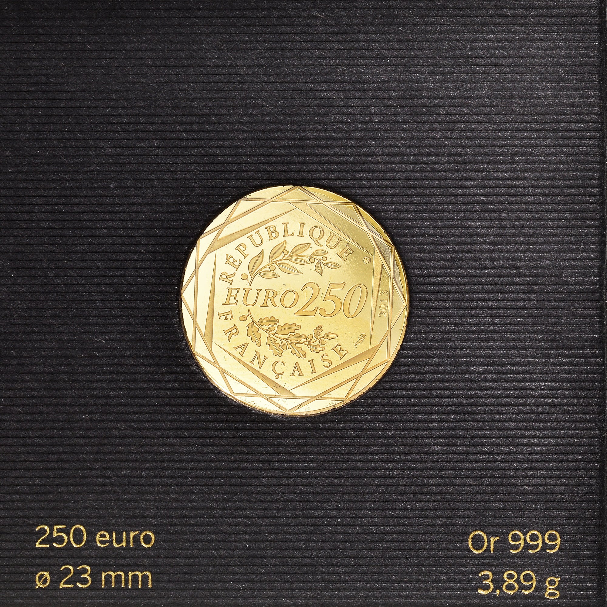 France, 250 Euro, Paix, 2013, Paris, Proof, MS(65-70), Gold