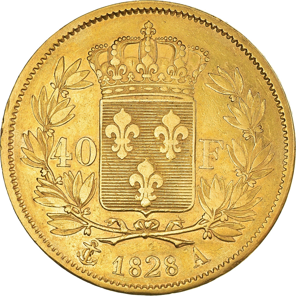 Monnaie, France, Charles X, 40 Francs, 1828, Paris, TTB, Or, Gadoury:1105