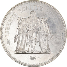 Coin, France, Hercule, 50 Francs, 1975, Paris, MS(63), Silver, KM:941.1