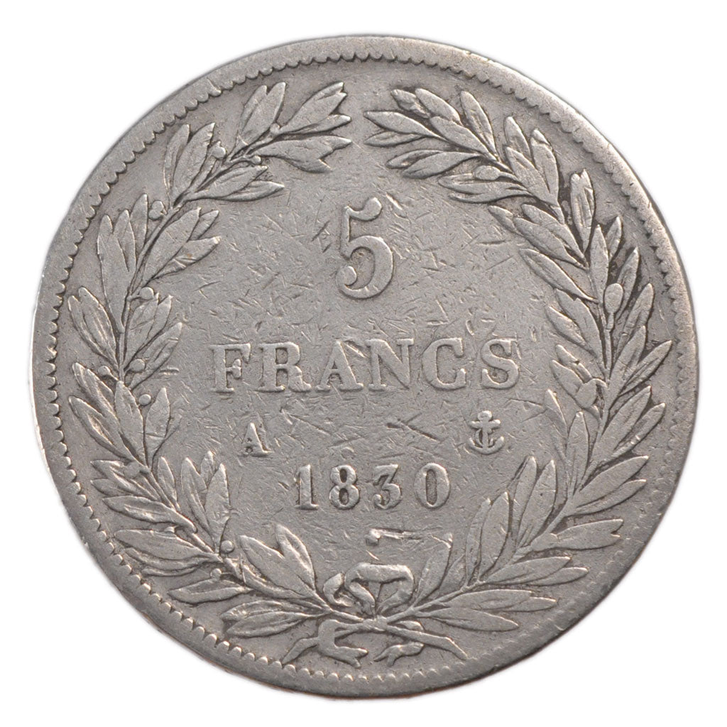 Louis Philippe I, 5 Francs Tête Nue sans le I