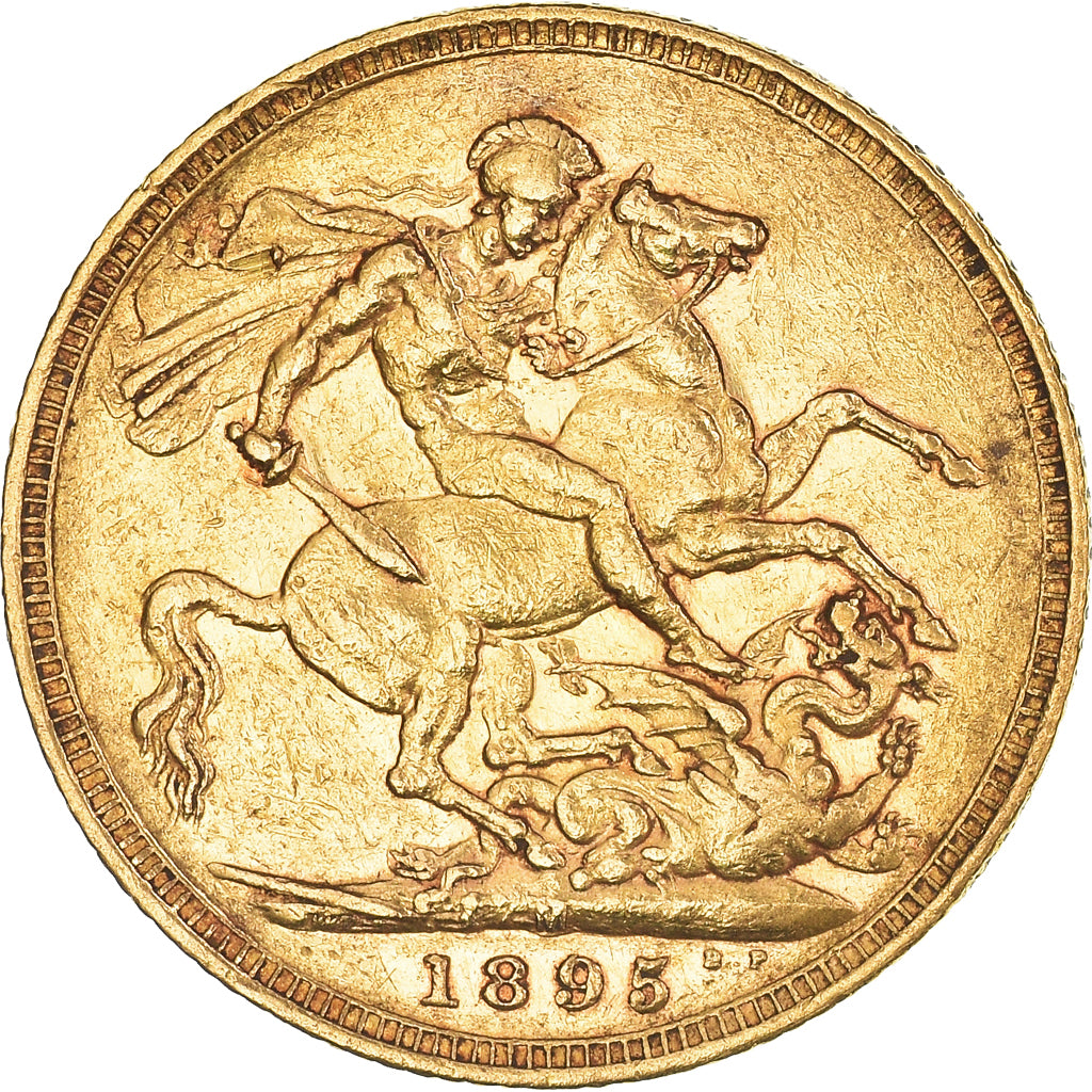 Coin, Australia, Victoria, Sovereign, 1895, Souverain, EF(40-45), Gold, KM:13