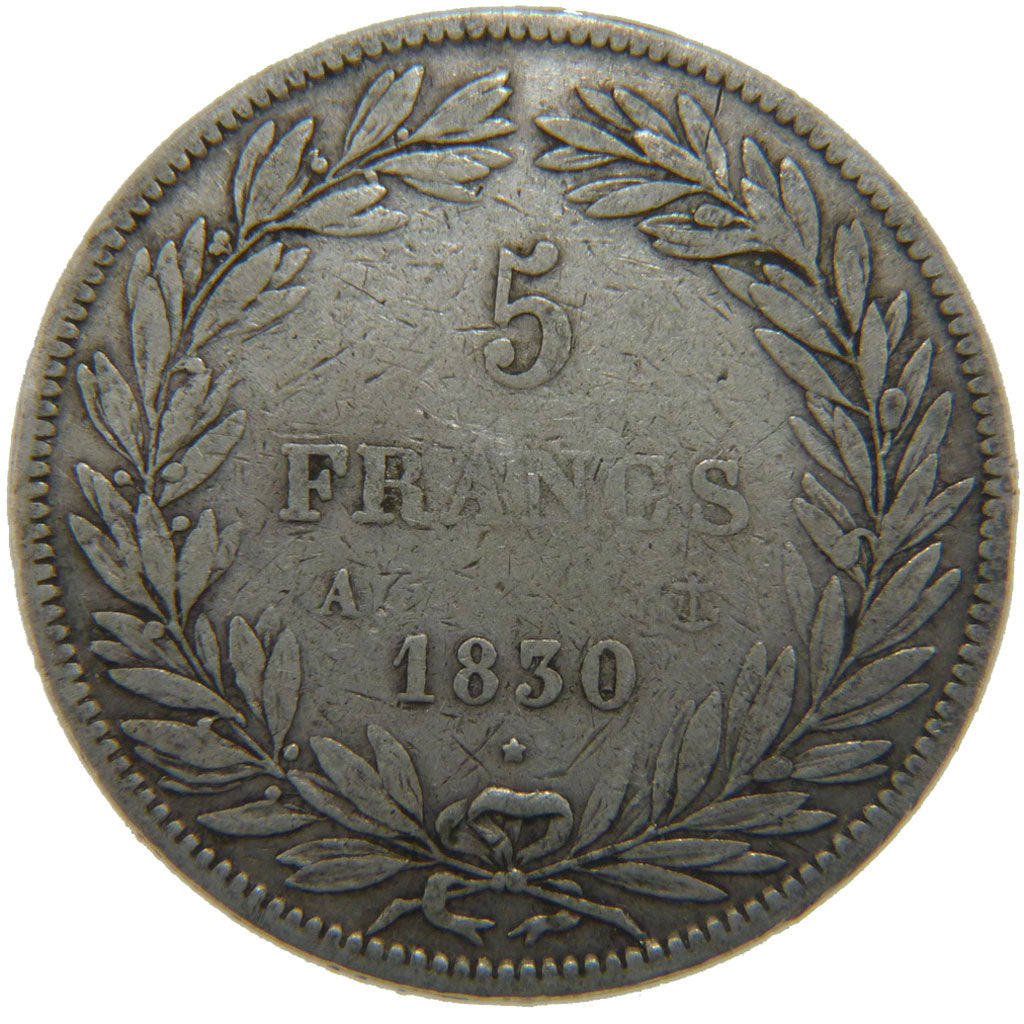 Louis Philippe I, 5 Francs Tête Nue sans le I