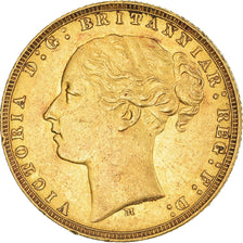 Coin, Australia, Victoria, Sovereign, 1873, Souverain, EF(40-45), Gold, KM:7