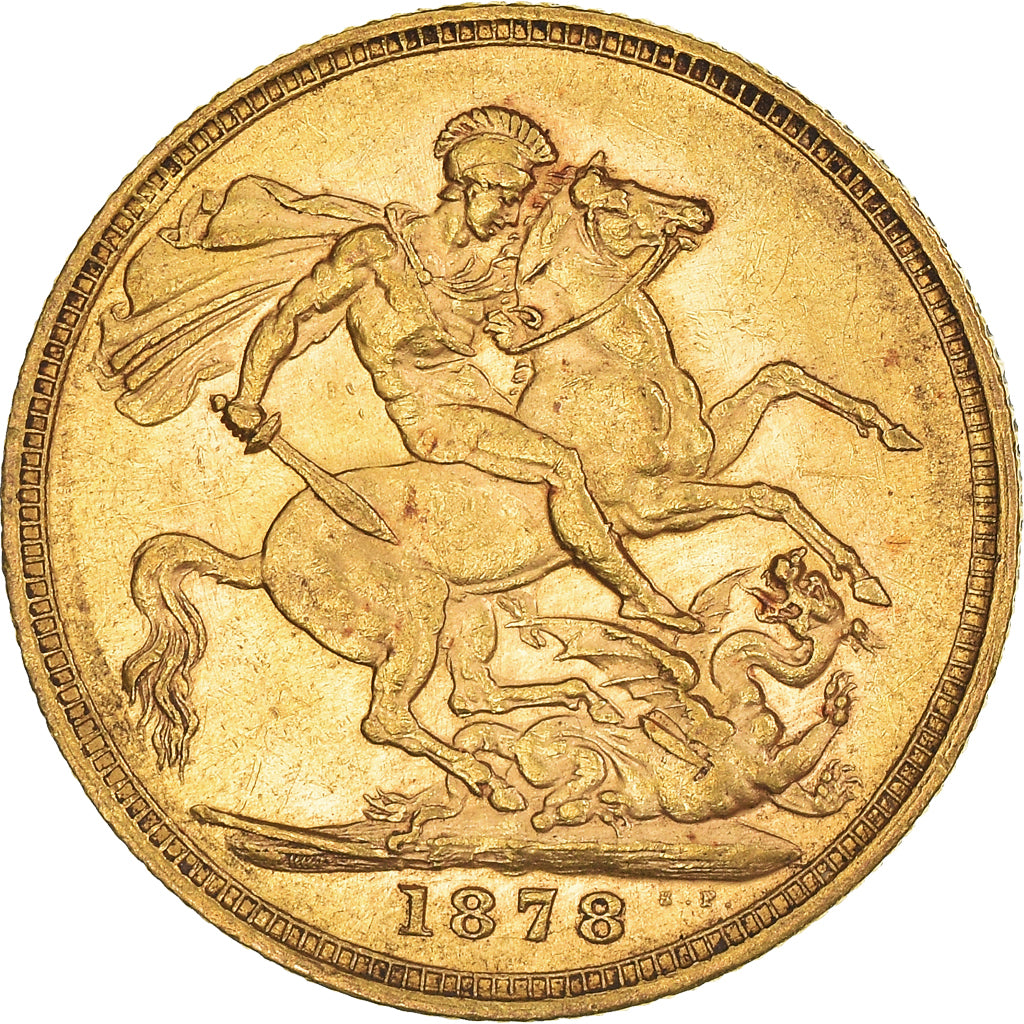Moneta, Australia, Victoria, Sovereign, 1878, Souverain, BB+, Oro, KM:7