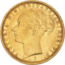 Coin, Australia, Victoria, Sovereign, 1887, Souverain, EF(40-45), Gold, KM:7