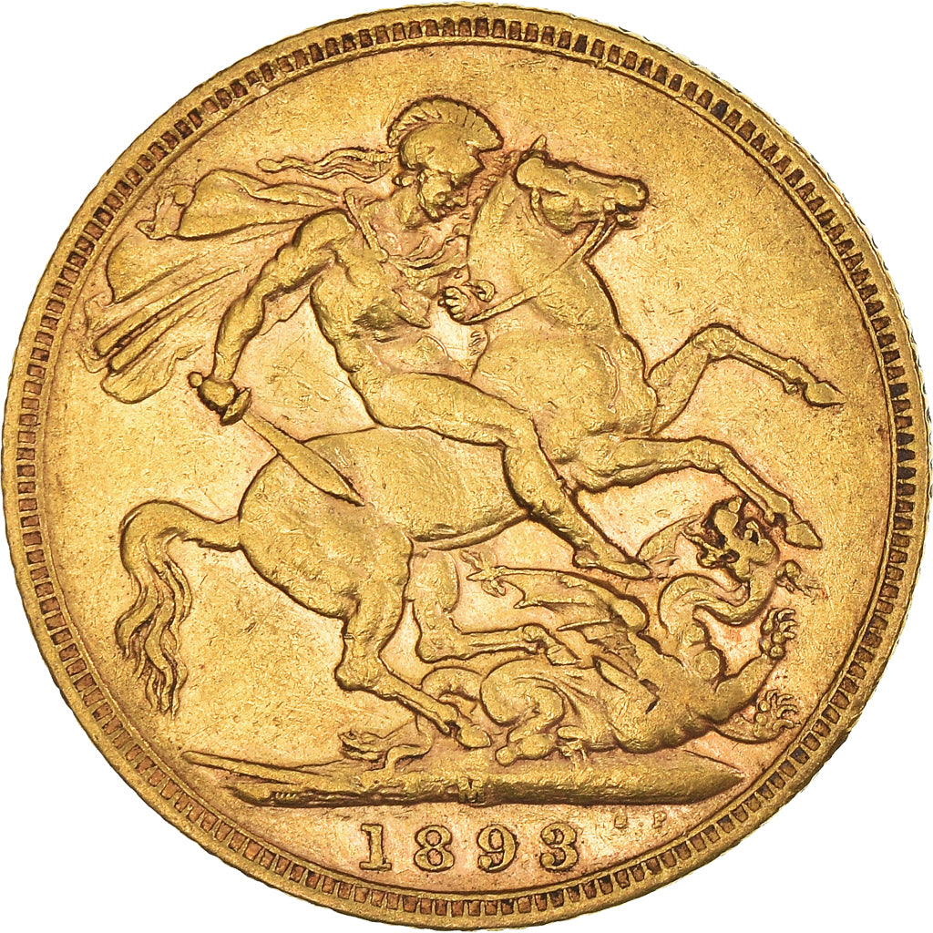 Coin, Australia, Victoria, Sovereign, 1893, Melbourne, Souverain, EF(40-45)