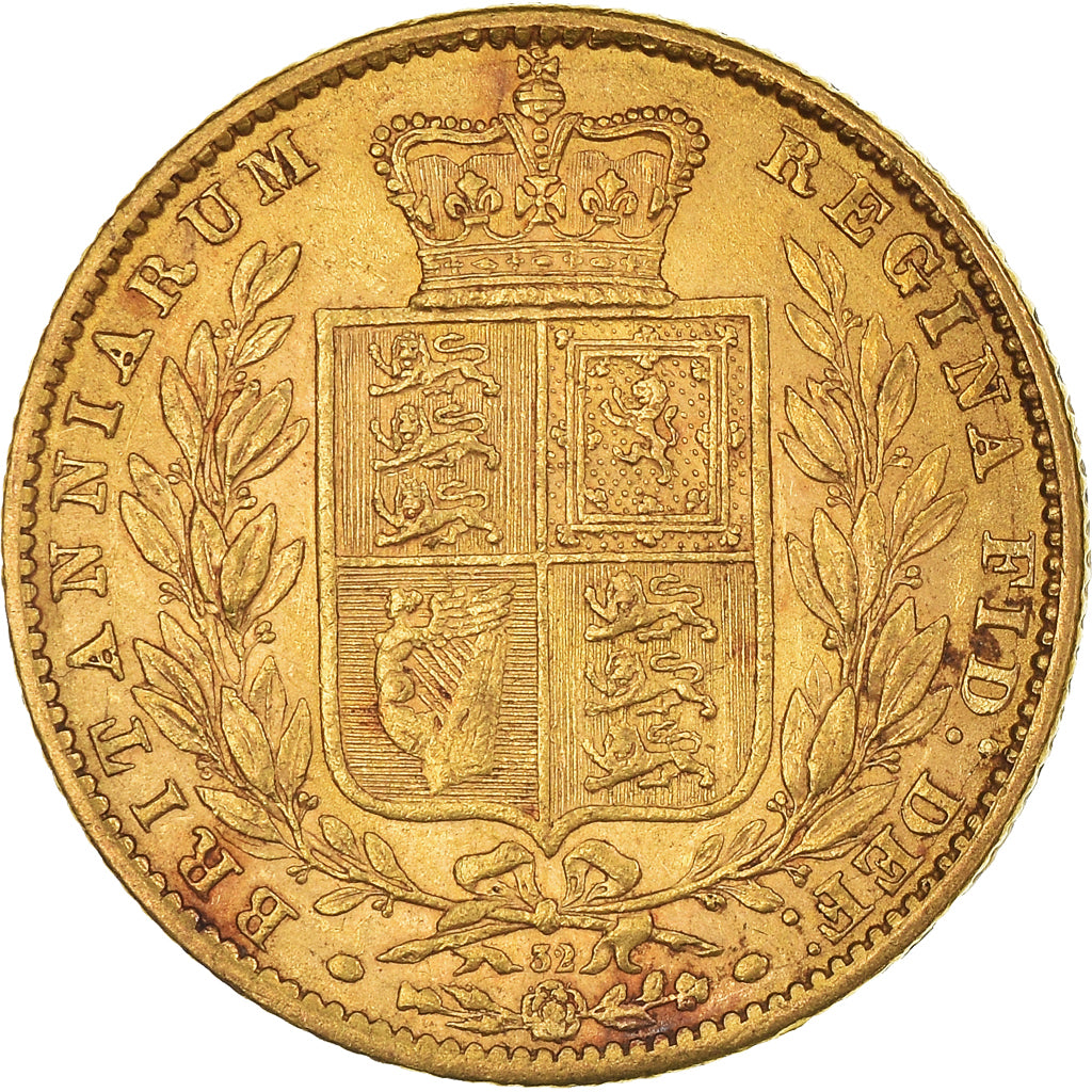 Coin, Great Britain, Victoria, Sovereign, 1868, Souverain, AU(50-53), Gold