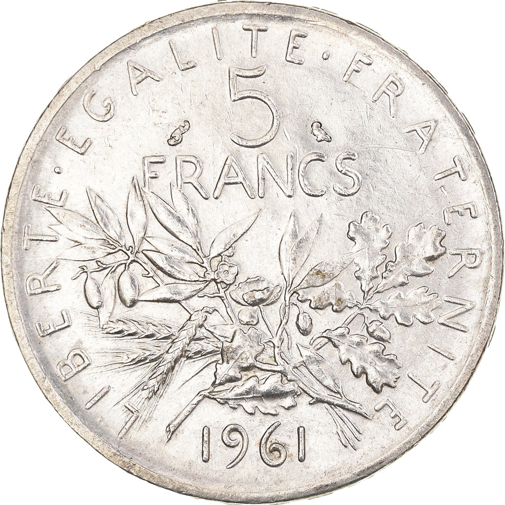 Coin, France, Semeuse, 5 Francs, 1961, Paris, MS(60-62), Silver, KM:926