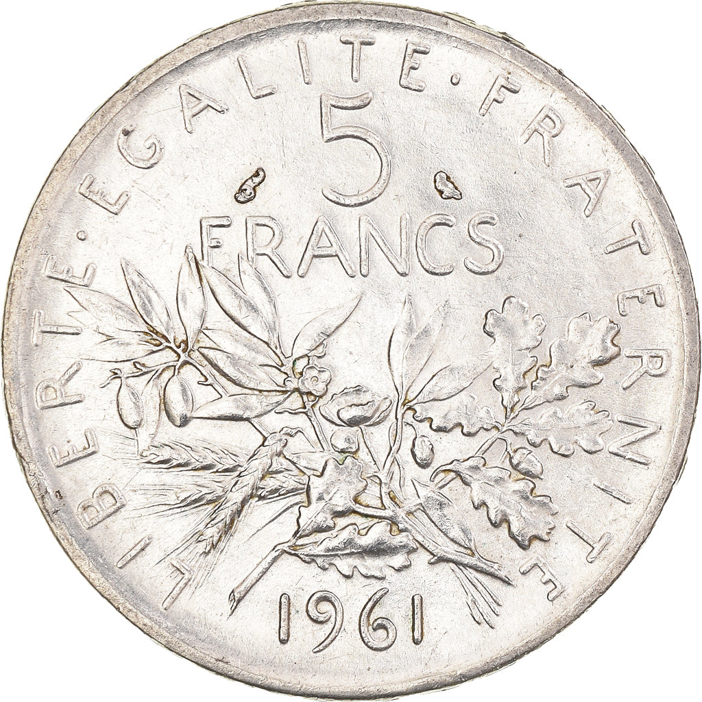 Coin, France, Semeuse, 5 Francs, 1961, Paris, MS(60-62), Silver, KM:926