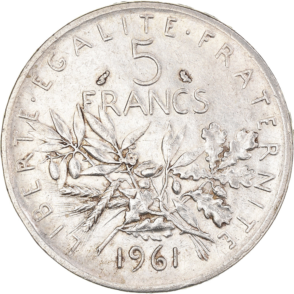 Coin, France, Semeuse, 5 Francs, 1961, Paris, EF(40-45), Silver, KM:926