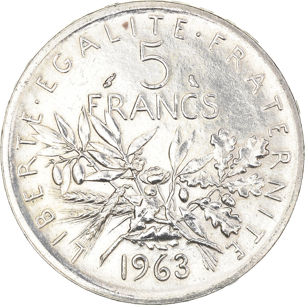 Coin, France, Semeuse, 5 Francs, 1963, Paris, MS(63), Silver, KM:926