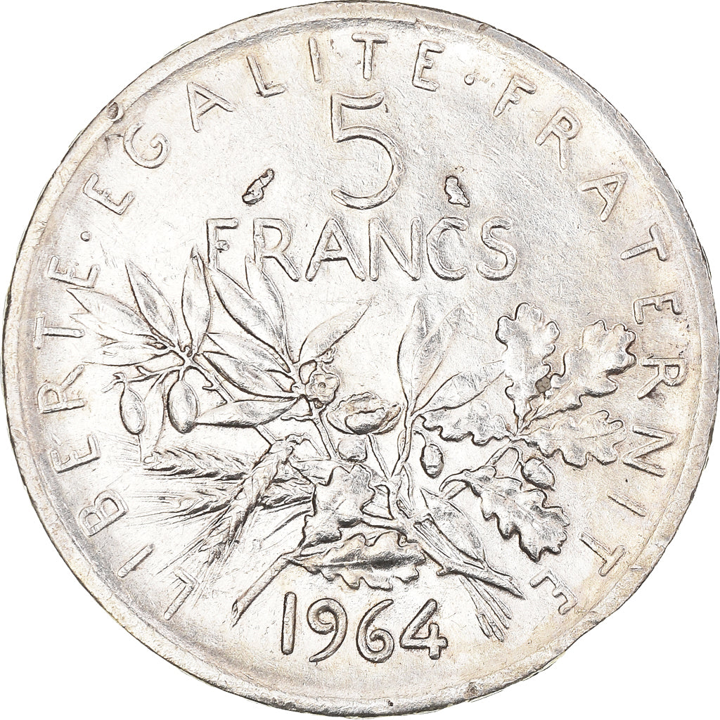 Coin, France, Semeuse, 5 Francs, 1964, Paris, AU(55-58), Silver, KM:926