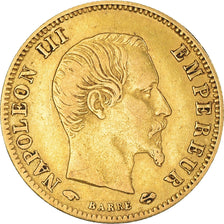 Moneda, Francia, Napoleon III, 5 Francs, 1859, Paris, MBC+, Oro, KM:787.1