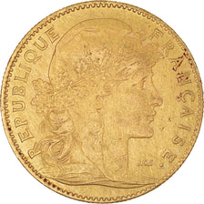 Moneta, Francia, Marianne, 10 Francs, 1905, Paris, BB+, Oro, KM:846