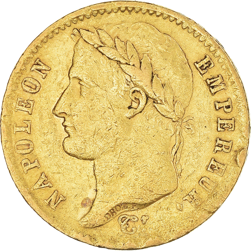 Moneda, Francia, Napoléon I, 20 Francs, 1808, Paris, MBC, Oro, KM:687.1