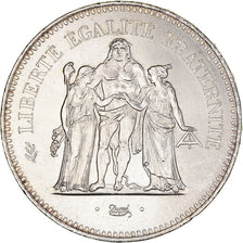 Coin, France, Hercule, 50 Francs, 1975, Paris, AU(55-58), Silver, KM:941.1