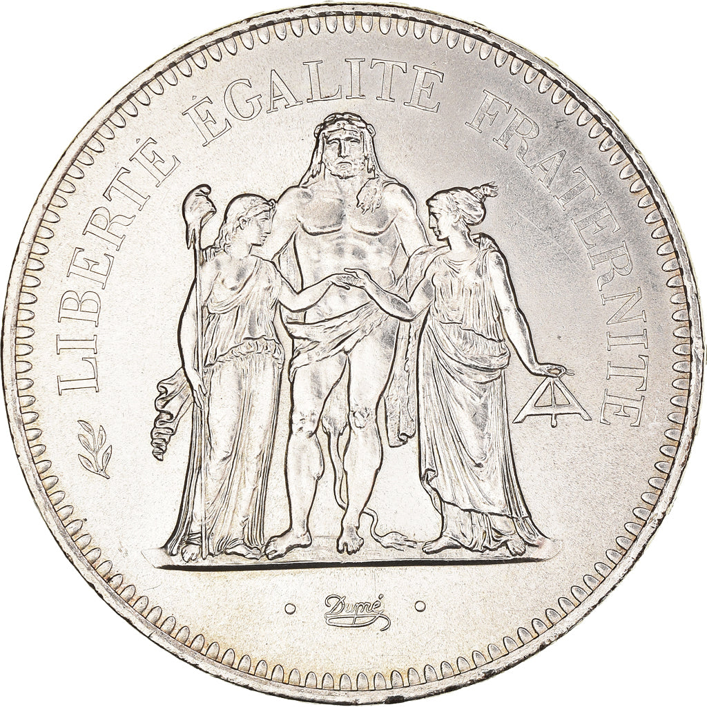 Moneta, Francia, Hercule, 50 Francs, 1975, Paris, SPL, Argento, KM:941.1