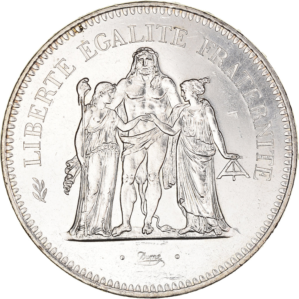 Moneta, Francia, Hercule, 50 Francs, 1978, Paris, SPL-, Argento, KM:941.1