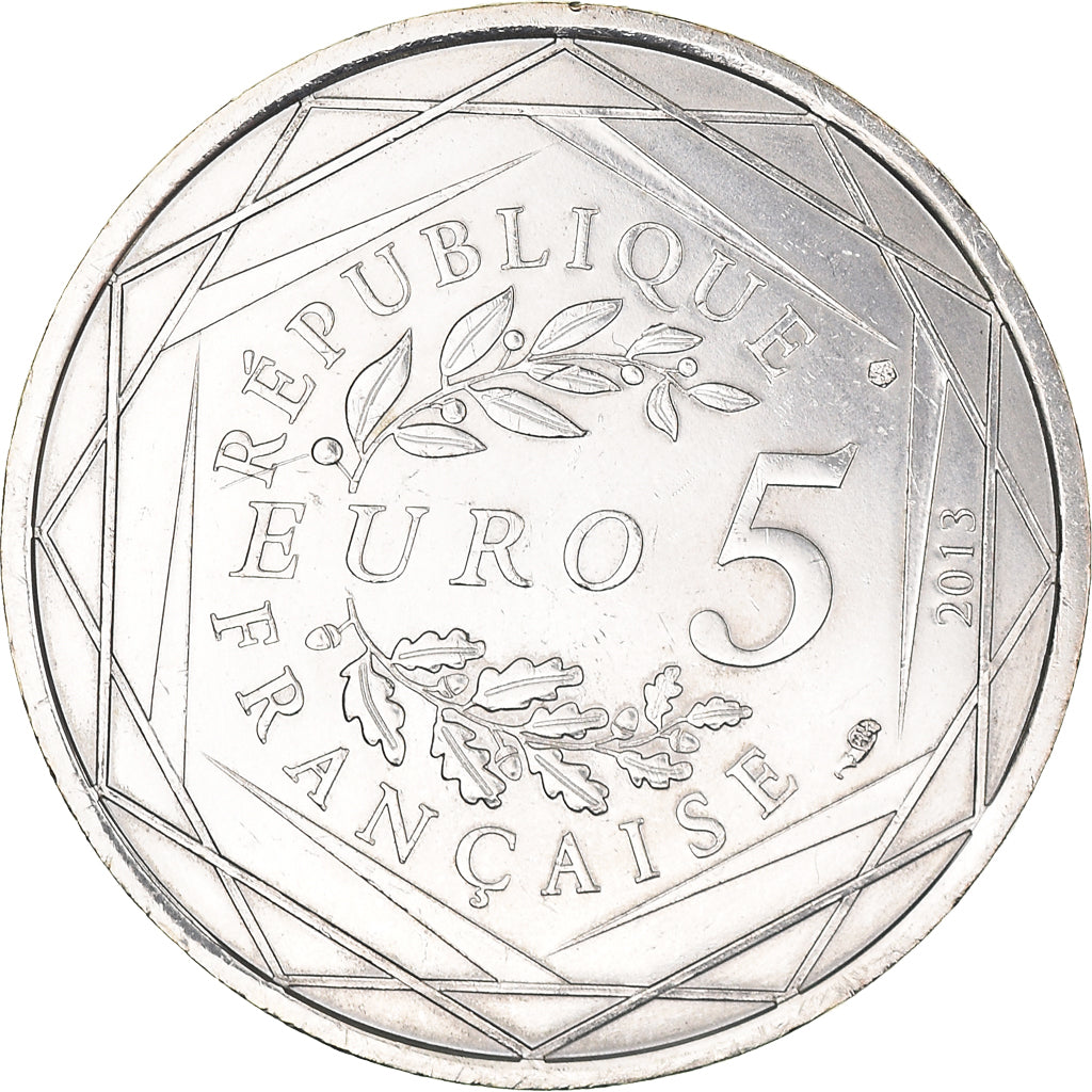 France, 5 Euros, 2013, Liberté, MS(63), Silver, Gadoury:EU647