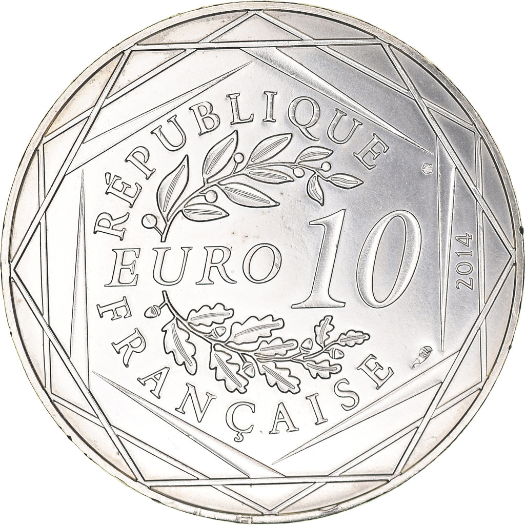 France, 10 Euro, Egalité Automne Sempé, 2014, Paris, MS(63), Silver