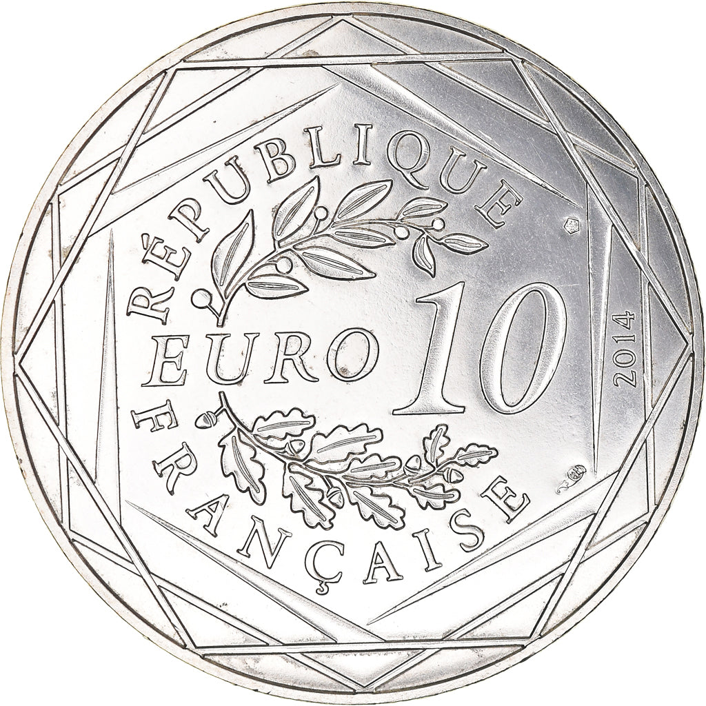 France, 10 Euro, Fraternité Automne Sempé, 2014, Paris, MS(63), Silver