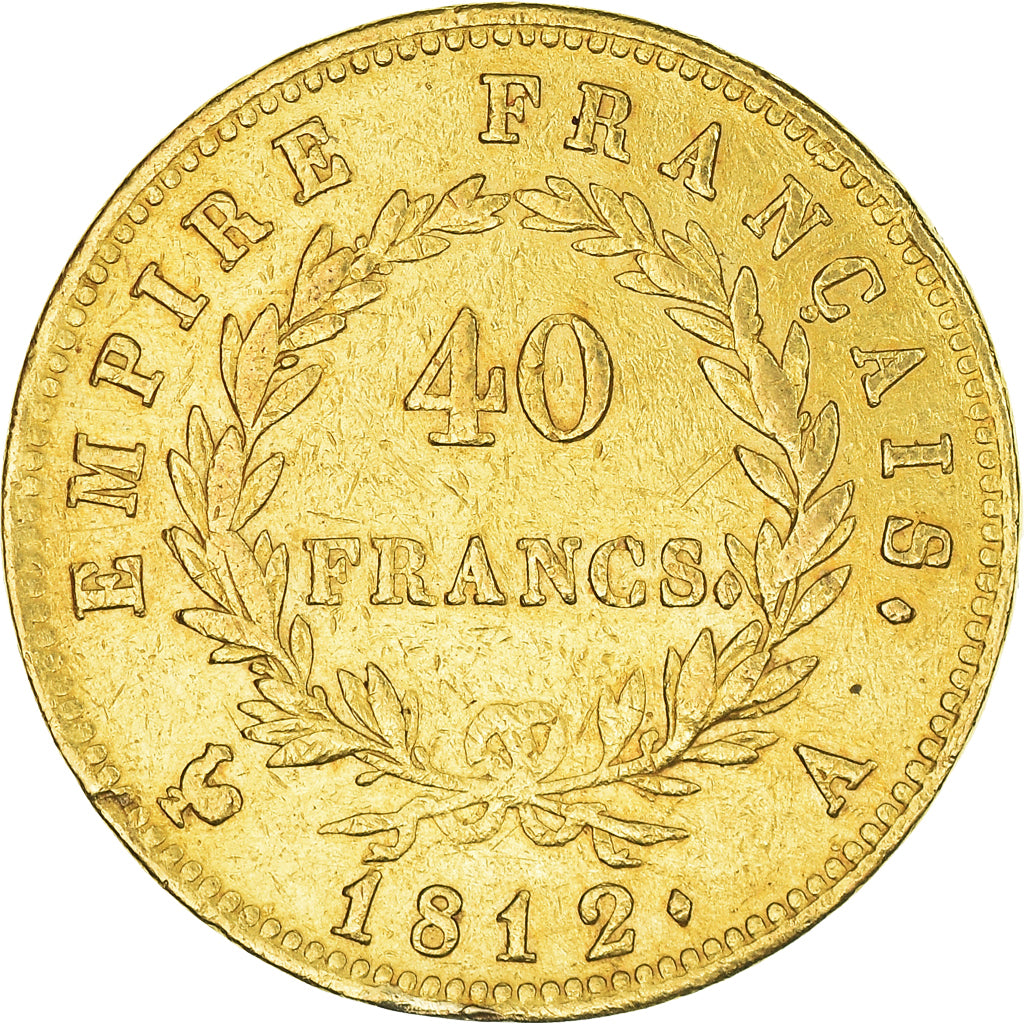 Monnaie, France, Napoléon I, 40 Francs, 1812, Paris, TB, Or, Gadoury:1084