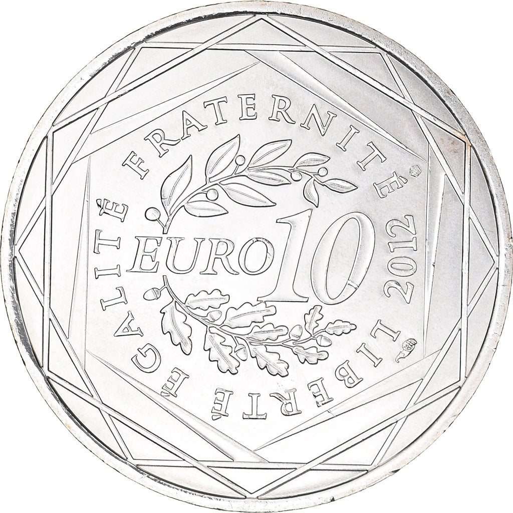 France, 10 Euro, Picardie, 2012, Paris, FDC, Argent, KM:1882
