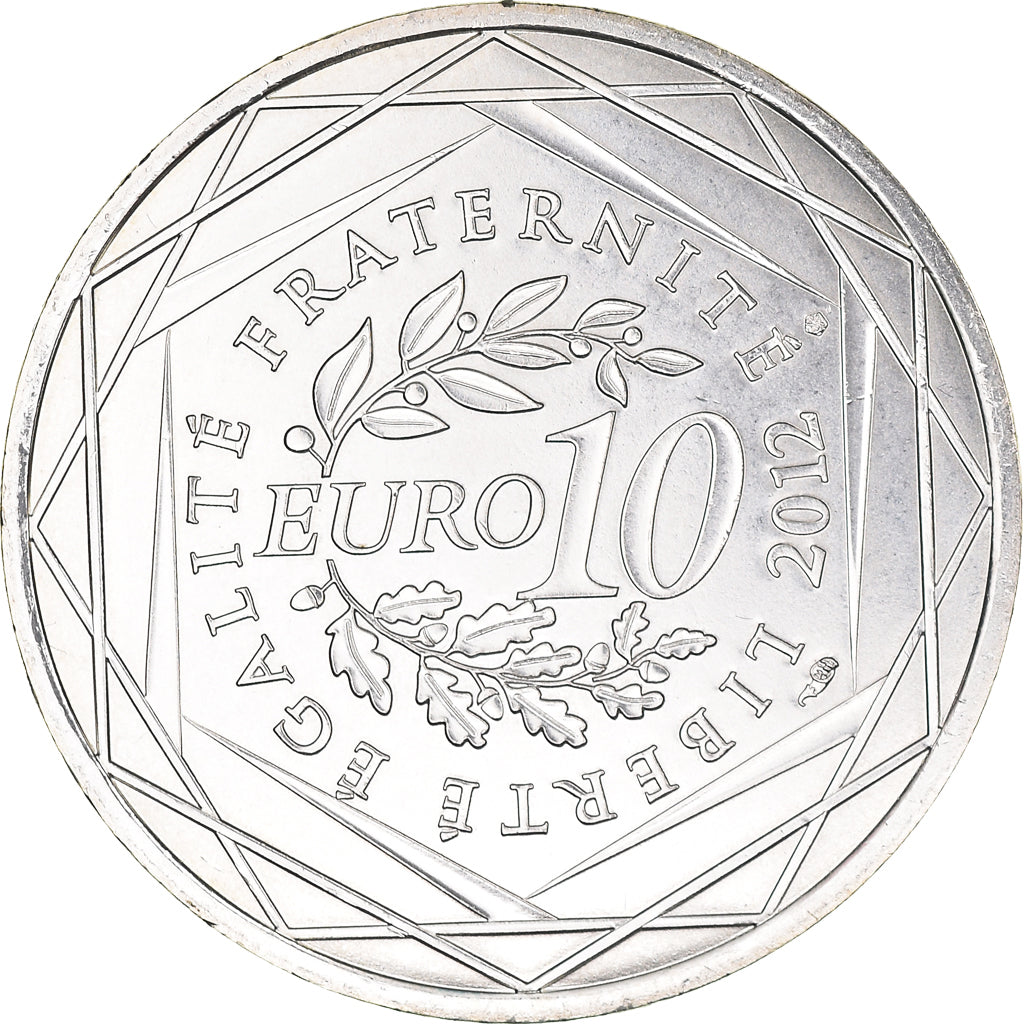 France, 10 Euro, Basse Normandie, 2012, Paris, MS(65-70), Silver, KM:1865