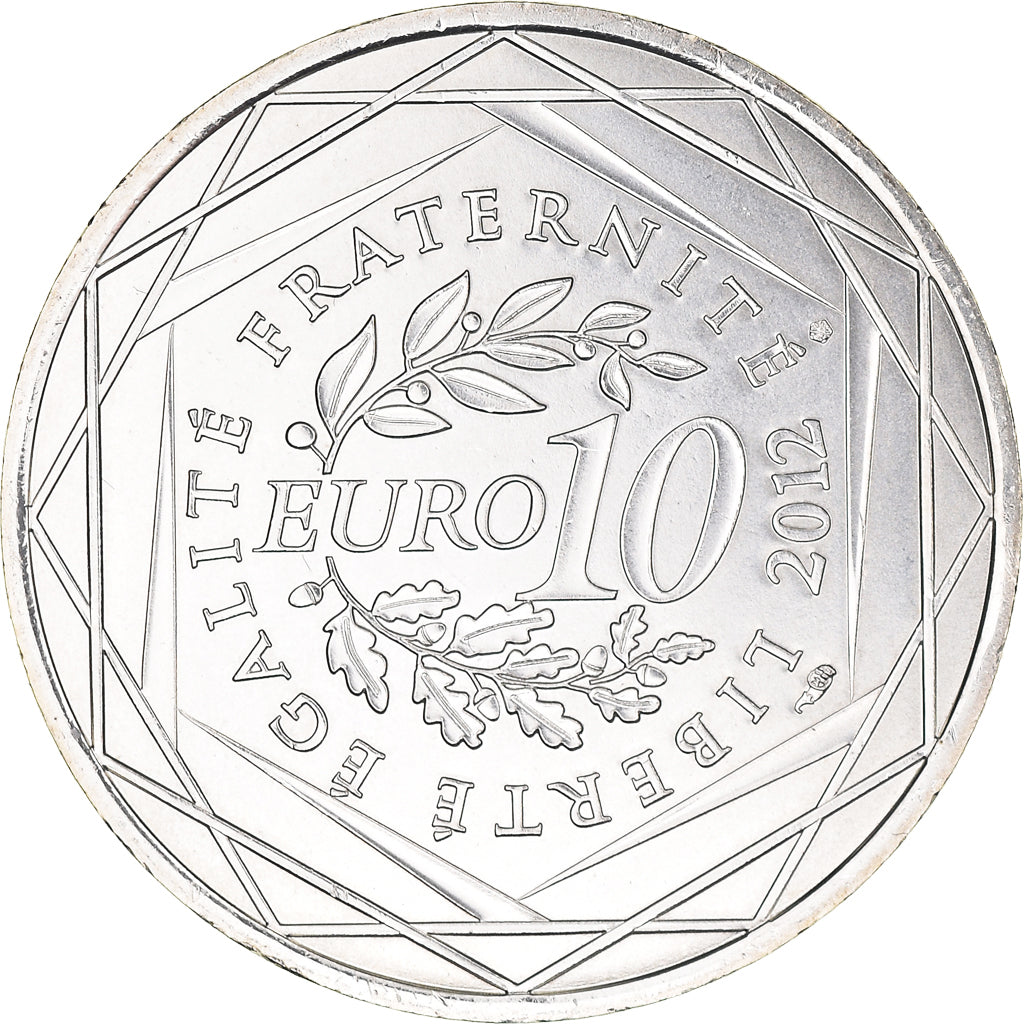 France, 10 Euro, Franche-Comté, 2012, Paris, MS(65-70), Silver, KM:1871