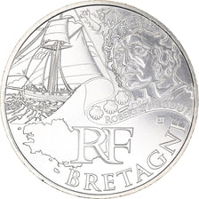 France, 10 Euro, Bretagne, Euros des régions, 2012, FDC, MS(65-70), Silver